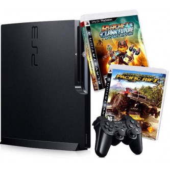   Комплект «Sony PS3 (320 Gb) (CECH-2508B)» + игра «MotorStorm Pacific Rift» + игра «Ratchet&Clank»