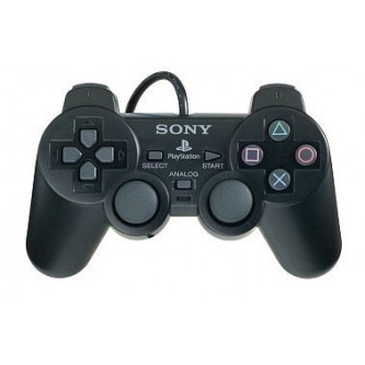 Аксессуары к Playstation 2  PS2: Контроллер игровой аналоговый черный (Dualshock 2 Carbon Back: SCEE)