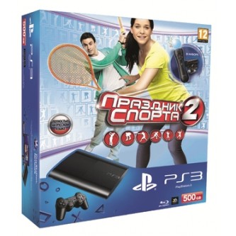   Комплект «Sony PS3 Super Slim (500 Gb) (CECH-4008C)» + игра «Праздник Спорта 2» + Камера PS Eye + Ко