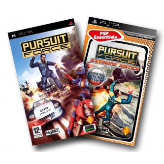 Гонки / Racing  Комплект «Pursuit Force» + «Pursuit Force: Extreme Justice» (Essentials) [PSP, русская документация]