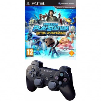 Драки / Fighting  Комплект «Звезды PlayStation: Битва сильнейших [PS3, русская версия]» + «Контроллер (Dualshock Wirel