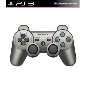 Джойстики для Playstation 3  PS3: Контроллер игровой беспроводной серый металлик (Dualshock Gray Metallic)