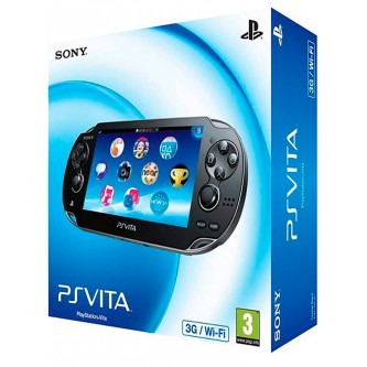 Консоль PS Vita  Комплект Sony PS Vita 3G/WiFi Black Rus (PCH-1108ZA01) + Карта памяти 4 Гб + MotorStorm RC PSN код а