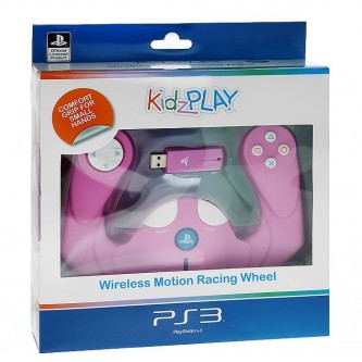 Руль для Playstation 3  PS3: Kidz Play Детский Руль Беспроводной розовый (Kidz Play Wireless Motion Wheel: KP807P: A4T)