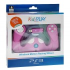 Руль для Playstation 3  PS3: Kidz Play Детский Руль Беспроводной розовый (Kidz Play Wireless Motion Wheel: KP807P: A4T)